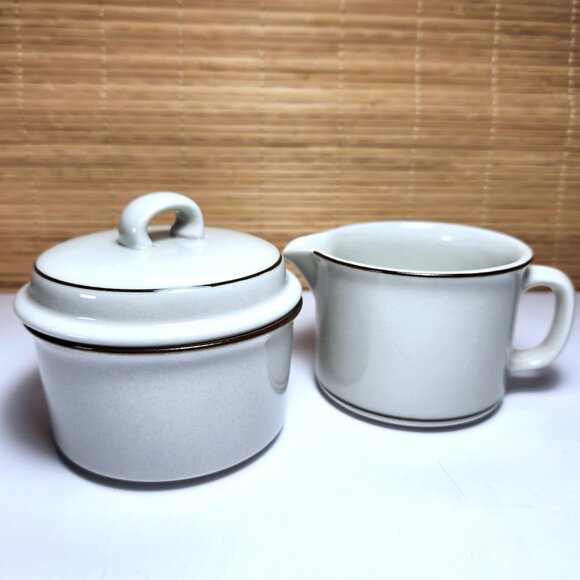 Arabia Fennica Cream and Sugar Set Stoneware Covered Sugar Bowl Mid Century - Picture 2 of 11